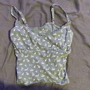 Hollister Green Floral Women's Top